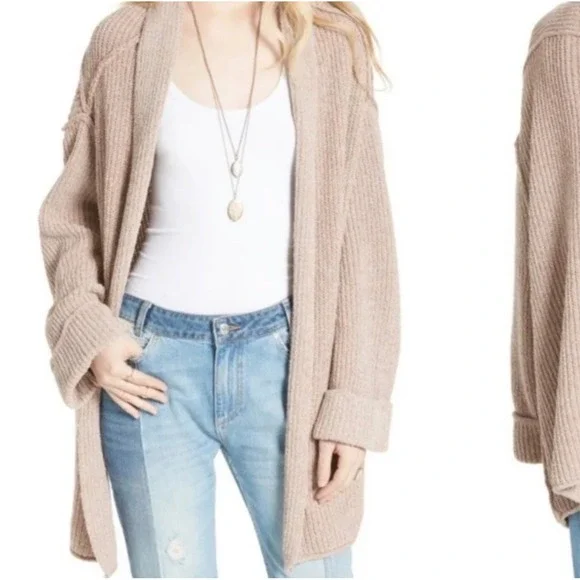 Free People Cloud  Cardigan Rose - Picture 2 of 7